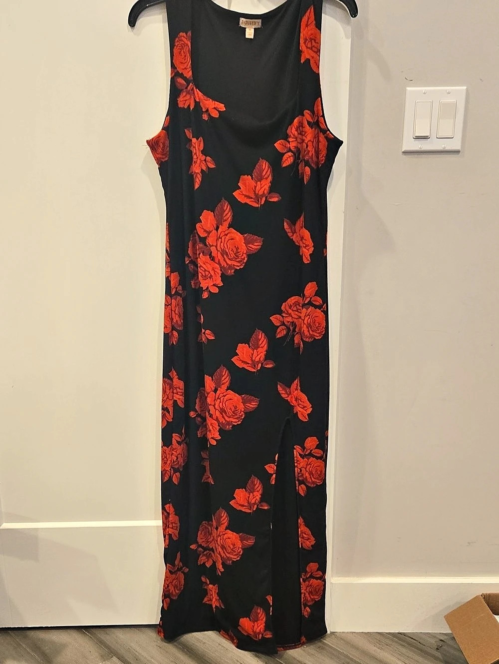 Justify Floral Maxi Dress in Black & Red